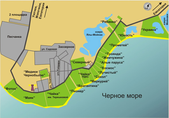 карта Евпатории